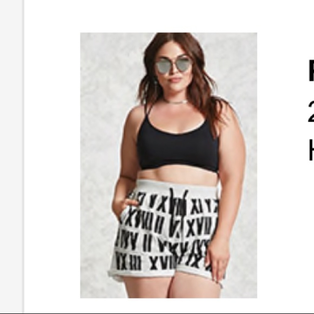 Plus size Roman numeral shorts